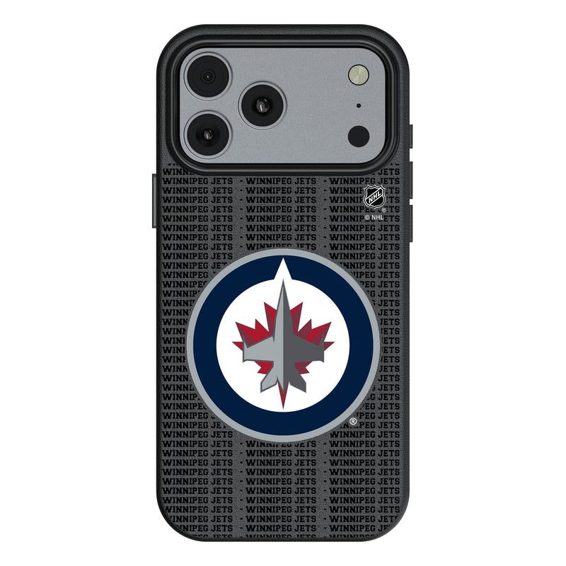 Winnipeg Jets Text Backdrop iPhone MagSafe Compatible Phone Case for Apple iPhone