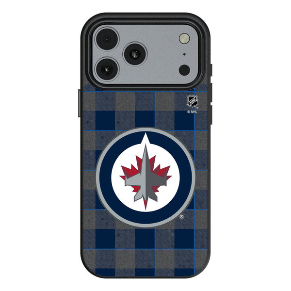 Winnipeg Jets Plaid iPhone MagSafe Compatible Phone Case for Apple iPhone