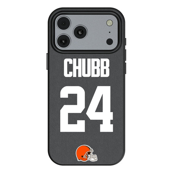 Nick Chubb Cleveland Browns 24 Game Tactic iPhone MagSafe Compatible Phone Case for Apple iPhone
