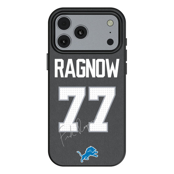 Frank Ragnow Detroit Lions 77 Game Tactic iPhone MagSafe Compatible Phone Case for Apple iPhone