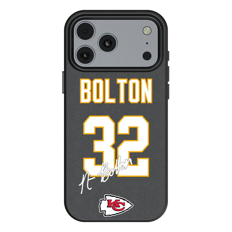 Nick Bolton Kansas City Chiefs 32 Game Tactic iPhone MagSafe Compatible Phone Case for Apple iPhone