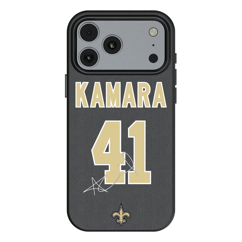 Alvin Kamara New Orleans Saints 41 Game Tactic iPhone MagSafe Compatible Phone Case for Apple iPhone