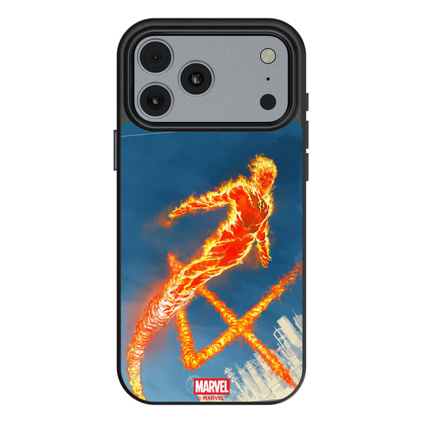 Marvel Human Torch Cover Art iPhone MagSafe Compatible Phone Case for Apple iPhone