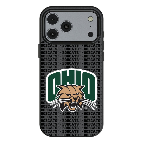 Ohio University Bobcats Text Backdrop iPhone MagSafe Compatible Phone Case for Apple iPhone