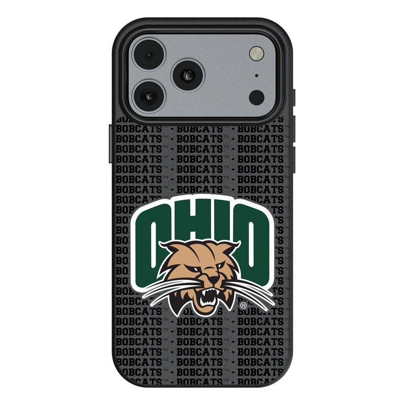 Ohio University Bobcats Text Backdrop iPhone MagSafe Compatible Phone Case for Apple iPhone