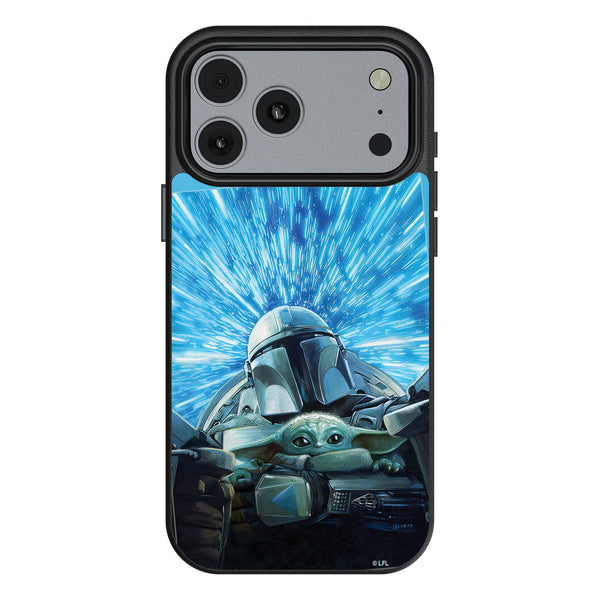Star Wars: The Mandalorian Grogu and Din Djarin Portrait iPhone MagSafe Compatible Phone Case for Apple iPhone