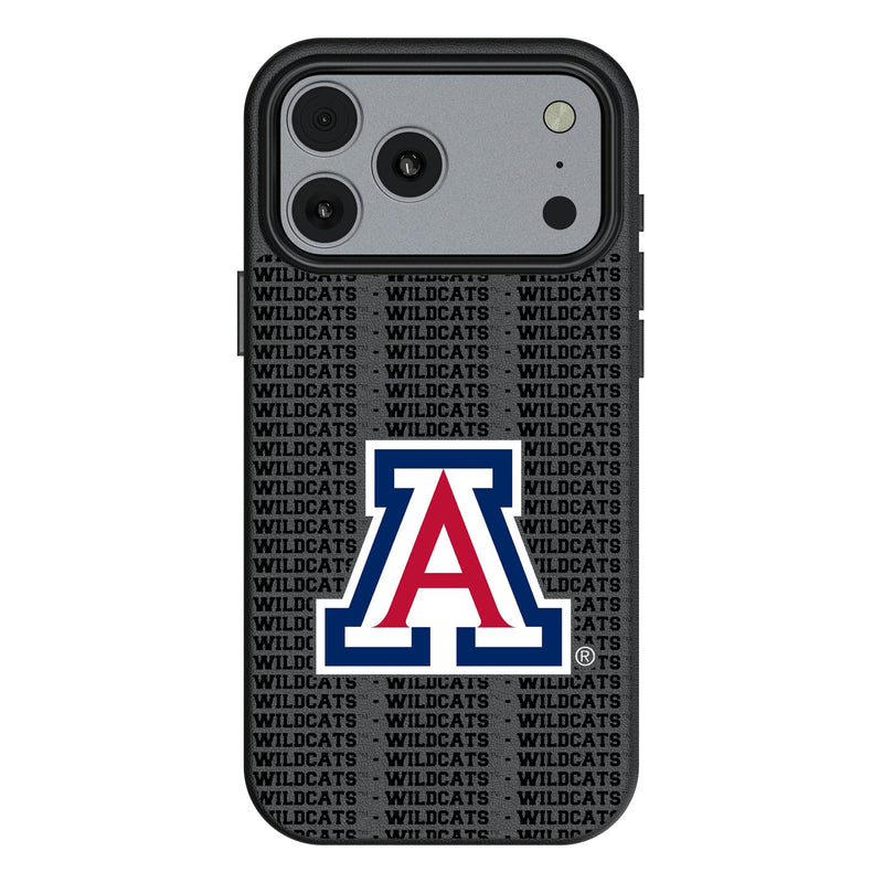 University of Arizona Wildcats Text Backdrop iPhone MagSafe Compatible Phone Case for Apple iPhone