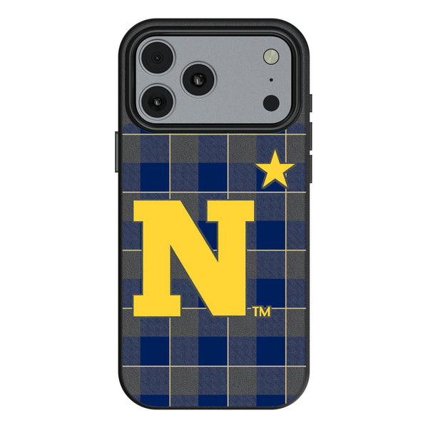 United State Naval Academy Midshipmen Plaid iPhone MagSafe Compatible Phone Case for Apple iPhone