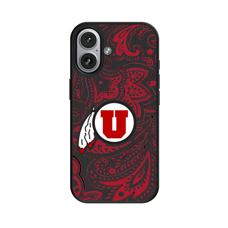 University of Utah Utes Paisley iPhone MagSafe Compatible Phone Case for Apple iPhone