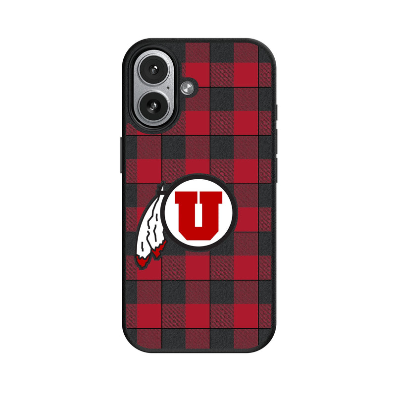 University of Utah Utes Plaid iPhone MagSafe Compatible Phone Case for Apple iPhone