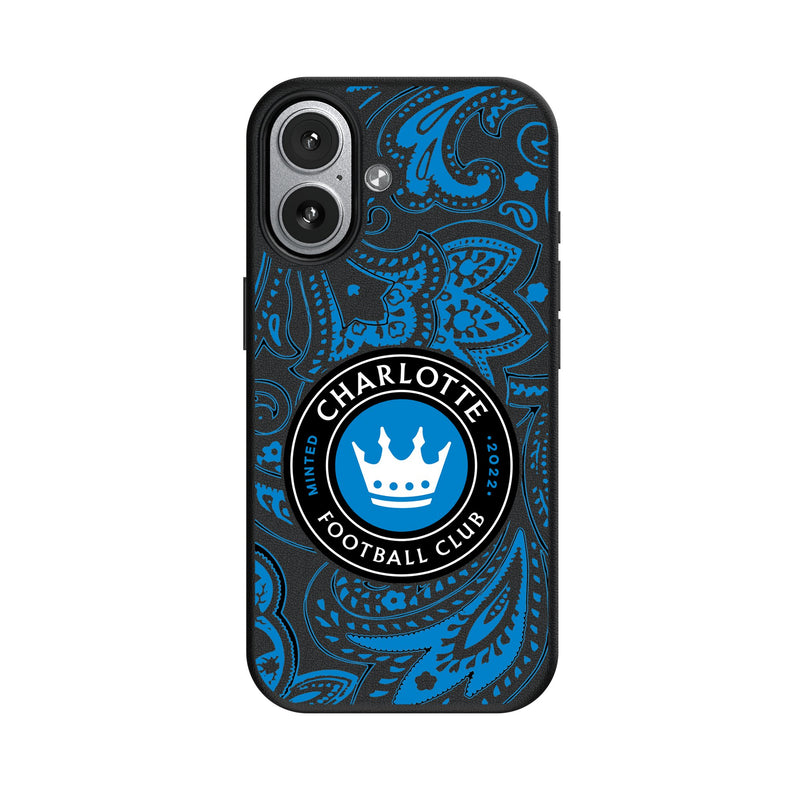 Charlotte FC Paisley iPhone MagSafe Compatible Phone Case for Apple iPhone