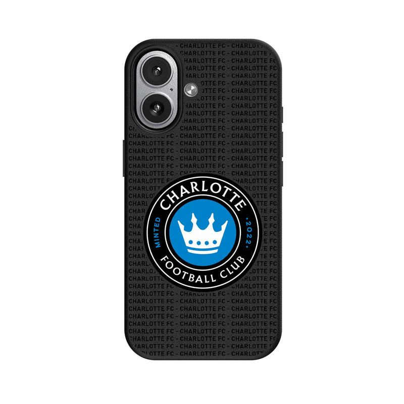 Charlotte FC Text Backdrop iPhone MagSafe Compatible Phone Case for Apple iPhone