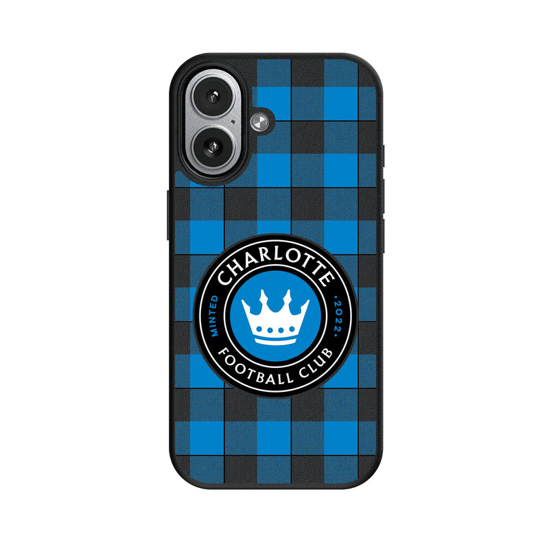 Charlotte FC Plaid iPhone MagSafe Compatible Phone Case for Apple iPhone