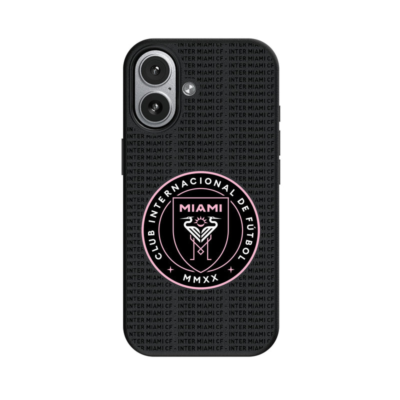 Inter Miami CF Text Backdrop iPhone MagSafe Compatible Phone Case for Apple iPhone