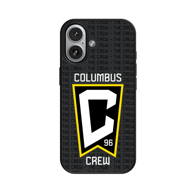 Columbus Crew Text Backdrop iPhone MagSafe Compatible Phone Case for Apple iPhone