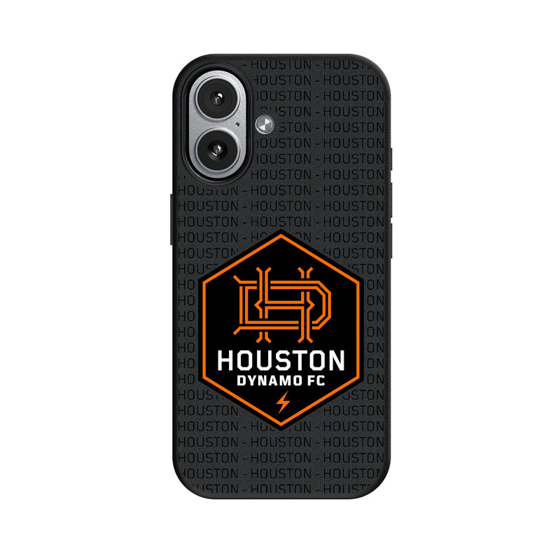 Houston Dynamo Text Backdrop iPhone MagSafe Compatible Phone Case for Apple iPhone