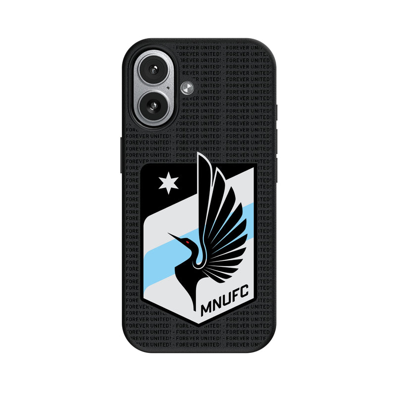 Minnesota United FC Text Backdrop iPhone MagSafe Compatible Phone Case for Apple iPhone