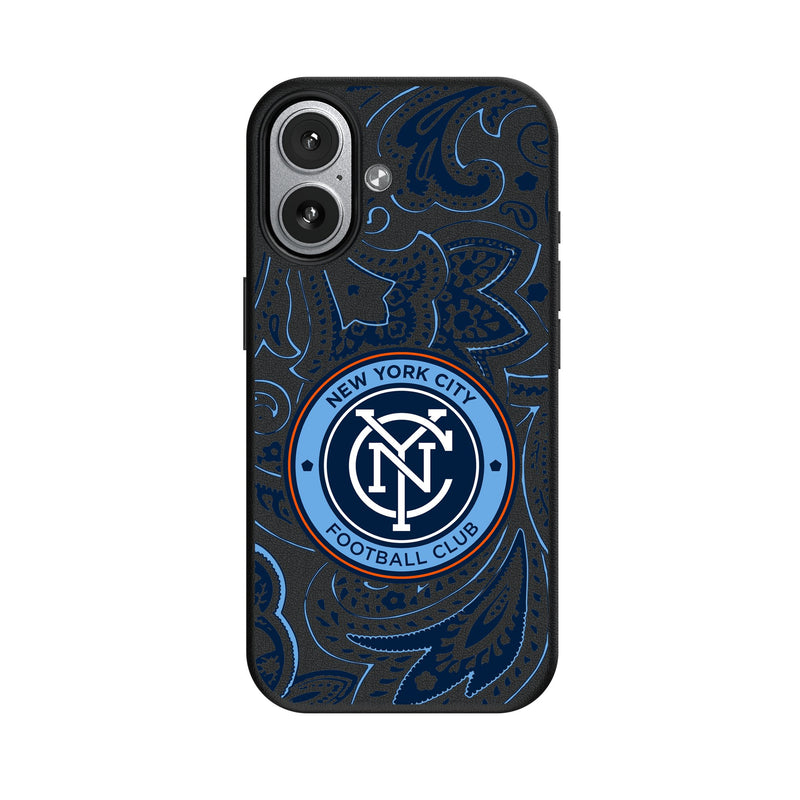 New York City FC Paisley iPhone MagSafe Compatible Phone Case for Apple iPhone