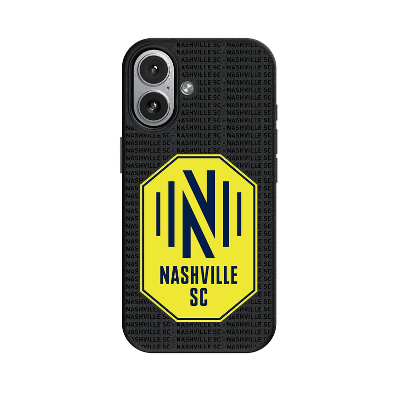 Nashville SC Text Backdrop iPhone MagSafe Compatible Phone Case for Apple iPhone