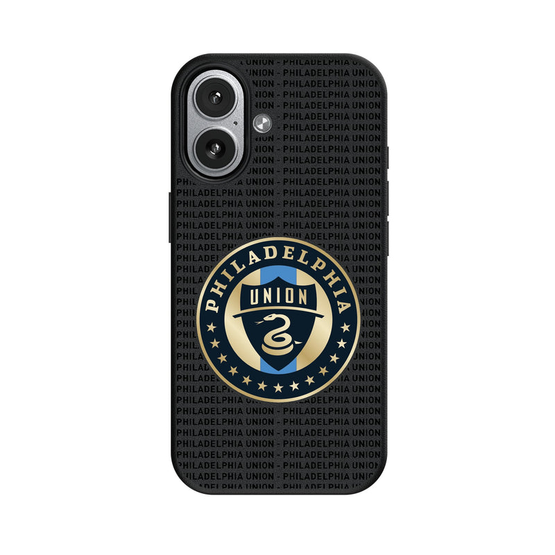 Philadelphia Union Text Backdrop iPhone MagSafe Compatible Phone Case for Apple iPhone
