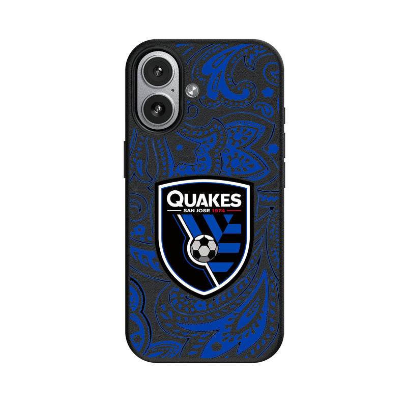 San Jose Earthquakes Paisley iPhone MagSafe Compatible Phone Case for Apple iPhone