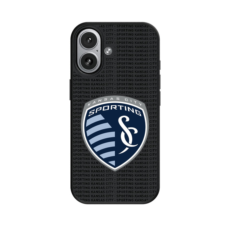 Sporting Kansas City Text Backdrop iPhone MagSafe Compatible Phone Case for Apple iPhone