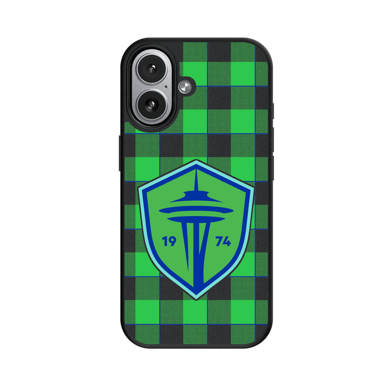 Seattle Sounders FC Plaid iPhone MagSafe Compatible Phone Case for Apple iPhone