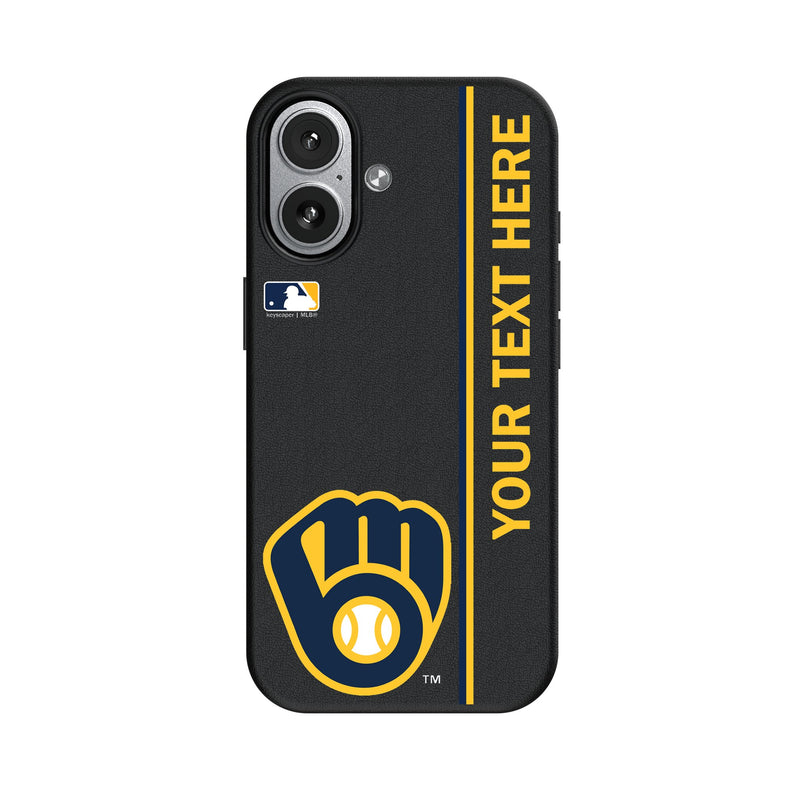 Milwaukee Brewers Personalized Sidebard iPhone MagSafe Compatible Phone Case for Apple iPhone