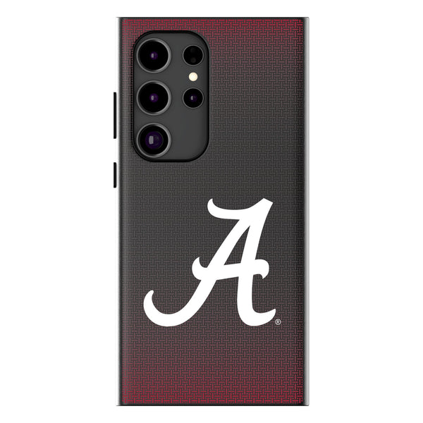 University of Alabama Crimson Tide Script A Linen Galaxy MagSafe Compatible Phone Case for Samsung Galaxy