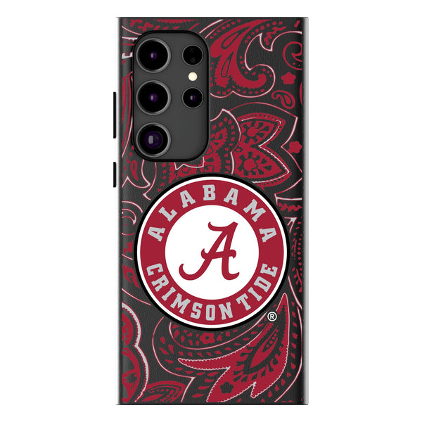 University of Alabama Crimson Tide Paisley Galaxy MagSafe Compatible Phone Case for Samsung Galaxy