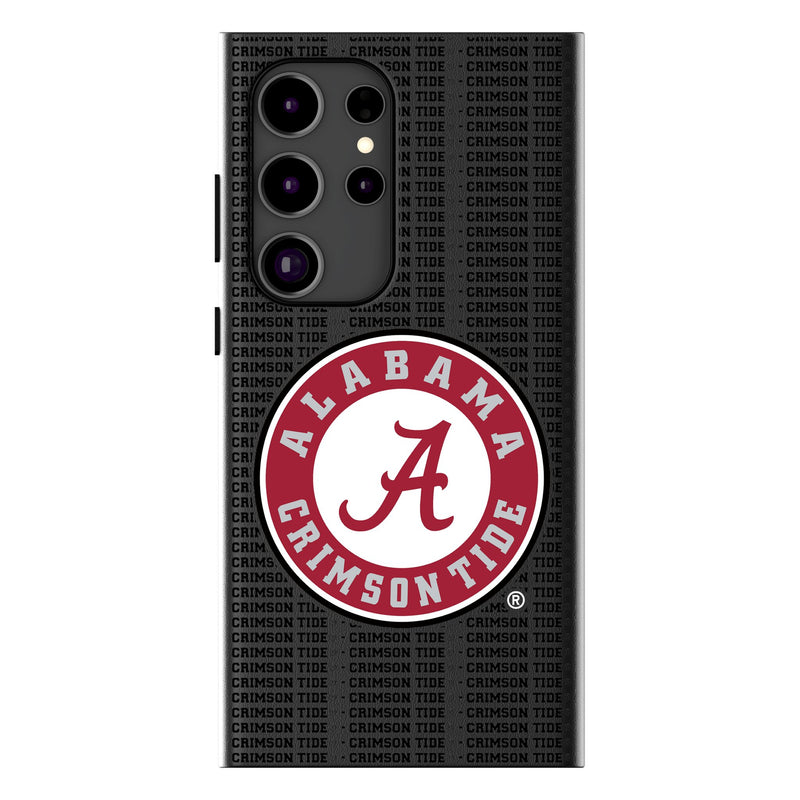 University of Alabama Crimson Tide Text Backdrop Galaxy MagSafe Compatible Phone Case