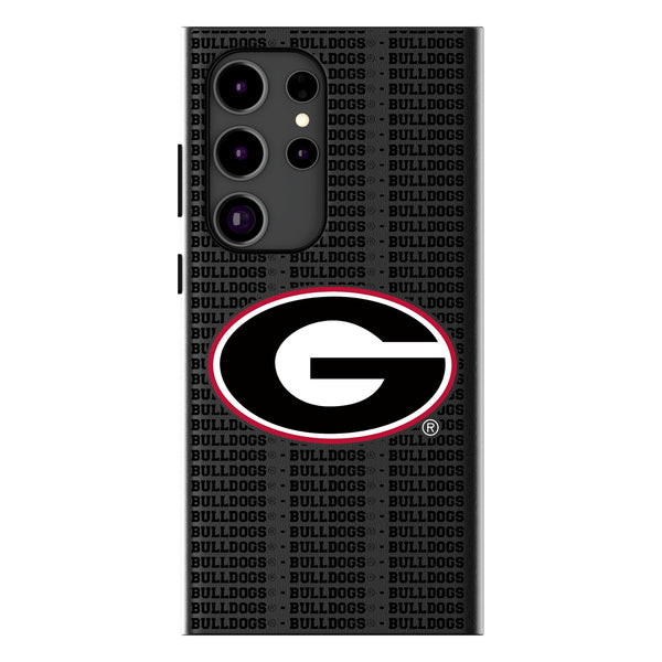 University of Georgia Bulldogs Text Backdrop Galaxy MagSafe Compatible Phone Case for Samsung Galaxy