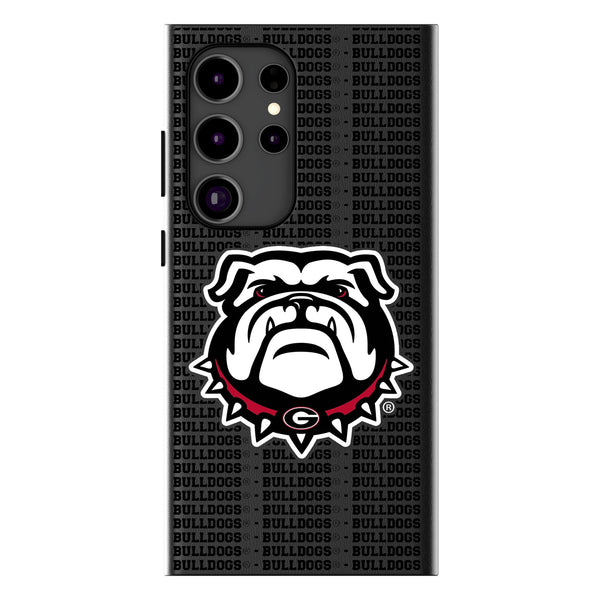 University of Georgia Bulldogs Uga Text Backdrop Galaxy MagSafe Compatible Phone Case for Samsung Galaxy