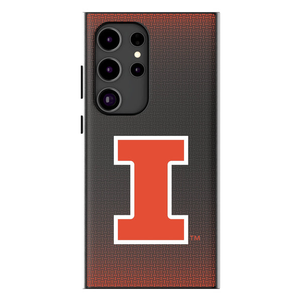 University of Illinois Fighting Illini Linen Galaxy MagSafe Compatible Phone Case