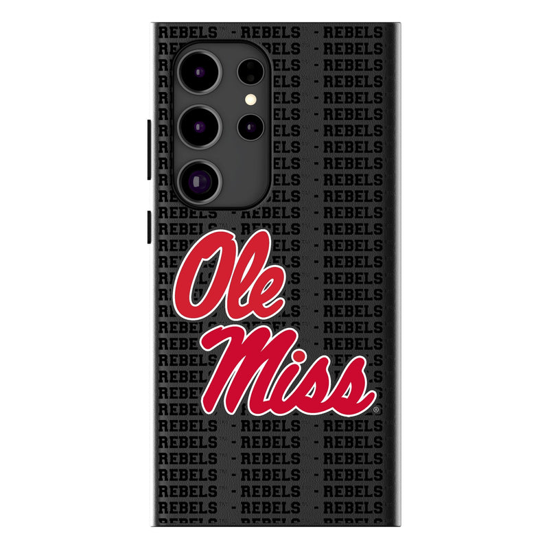 University of Mississippi Rebels Text Backdrop Galaxy MagSafe Compatible Phone Case