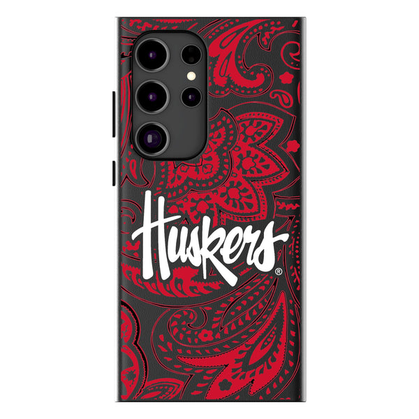 University of Nebraska Huskers Paisley Galaxy MagSafe Compatible Phone Case