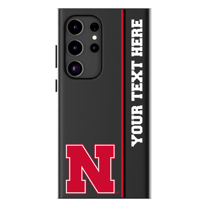 University of Nebraska Huskers Block N Personalized Sidebard Galaxy MagSafe Compatible Phone Case for Samsung Galaxy