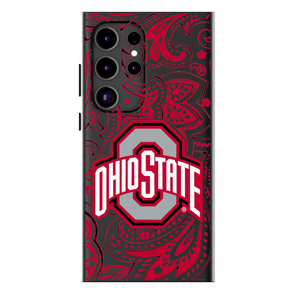 Ohio State University Buckeyes Paisley Galaxy MagSafe Compatible Phone Case for Samsung Galaxy