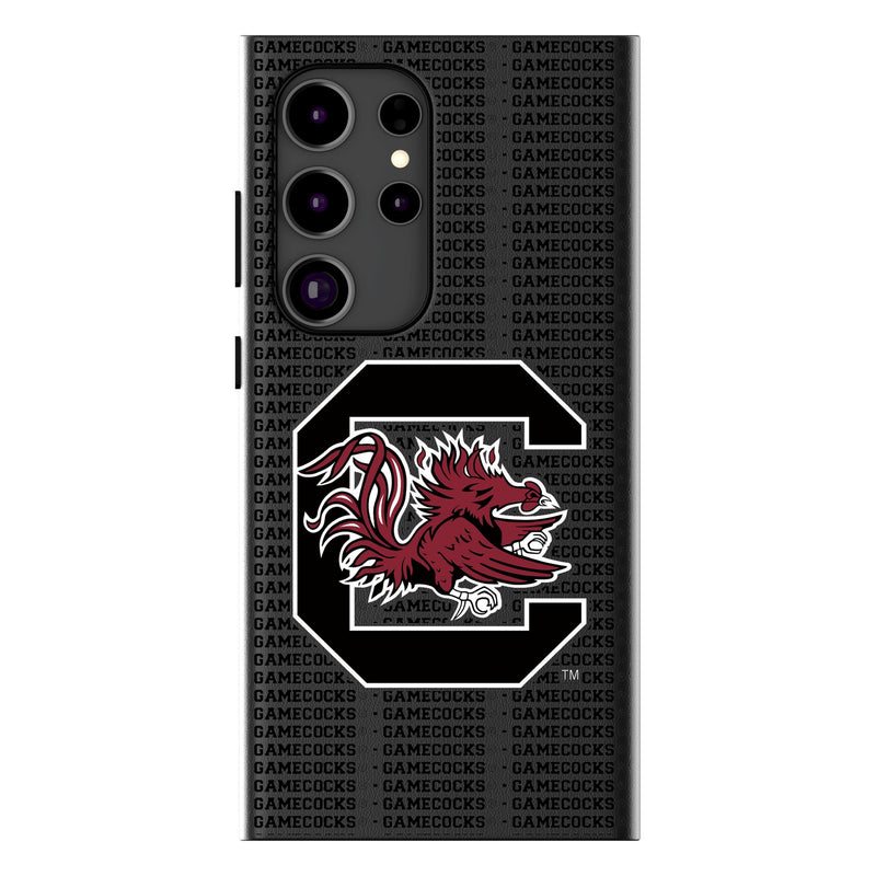 University of South Carolina Gamecocks Text Backdrop Galaxy MagSafe Compatible Phone Case