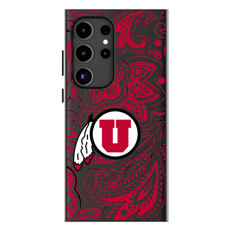 University of Utah Utes Paisley Galaxy MagSafe Compatible Phone Case