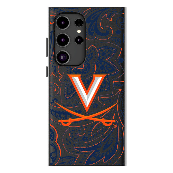 University of Virginia Cavaliers Paisley Galaxy MagSafe Compatible Phone Case