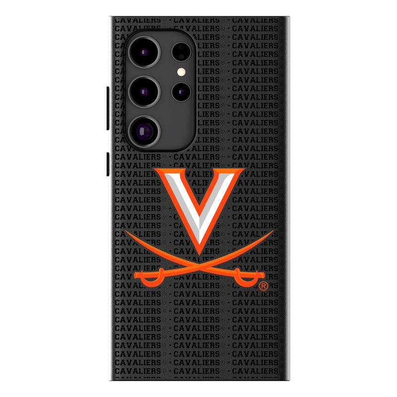 University of Virginia Cavaliers Text Backdrop Galaxy MagSafe Compatible Phone Case