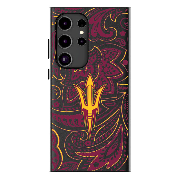 Arizona State University Sun Devils Paisley Galaxy MagSafe Compatible Phone Case for Samsung Galaxy