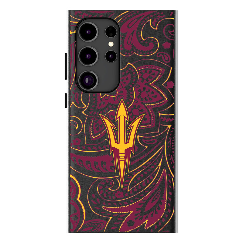 Arizona State University Sun Devils Paisley Galaxy MagSafe Compatible Phone Case for Samsung Galaxy