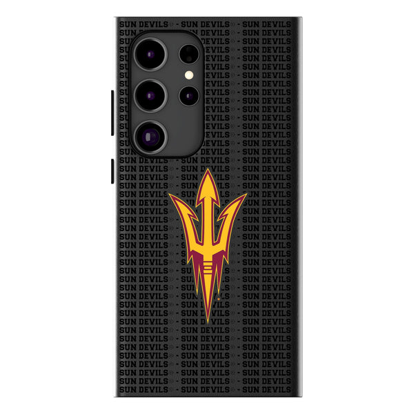Arizona State University Sun Devils Text Backdrop Galaxy MagSafe Compatible Phone Case for Samsung Galaxy