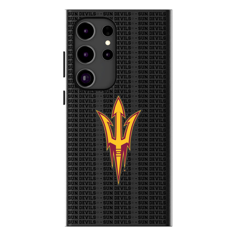 Arizona State University Sun Devils Text Backdrop Galaxy MagSafe Compatible Phone Case for Samsung Galaxy