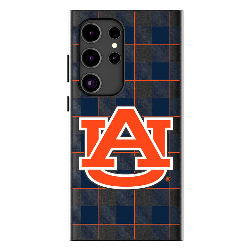 University of Auburn Tigers Plaid Galaxy MagSafe Compatible Phone Case