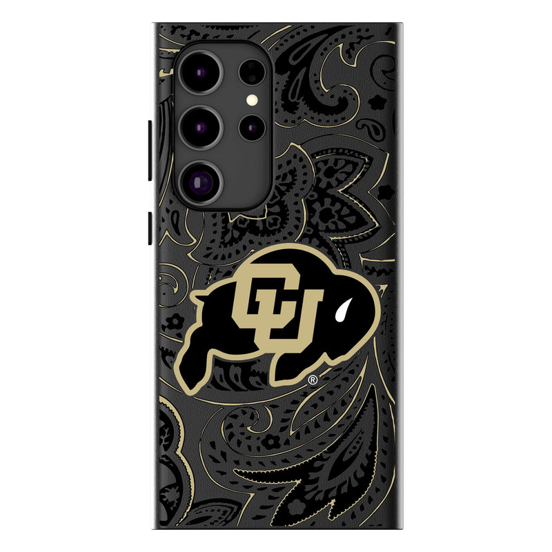 University of Colorado Buffaloes Paisley Galaxy MagSafe Compatible Phone Case