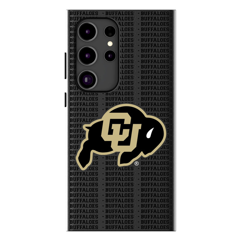 University of Colorado Buffaloes Text Backdrop Galaxy MagSafe Compatible Phone Case