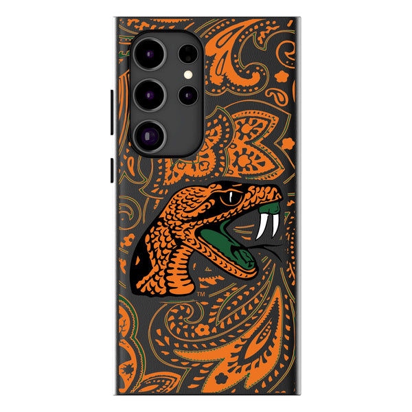 Florida A&M University Rattlers Paisley Galaxy MagSafe Compatible Phone Case